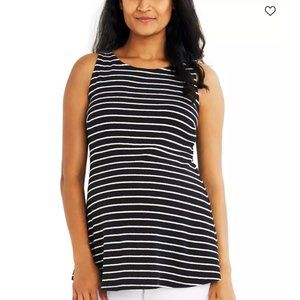 A Pea in the Pod Maternity Striped Peplum Top NWT